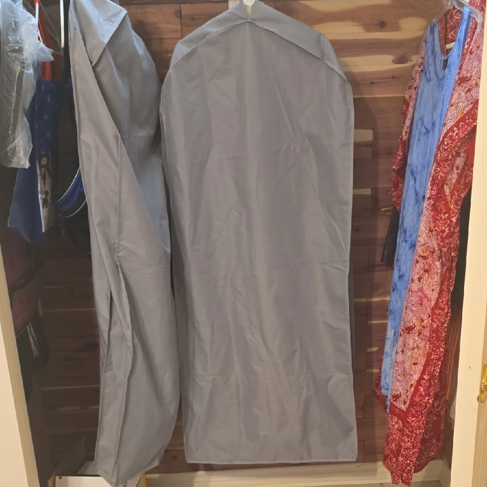 4 Gray Fabric Material Garment Bags